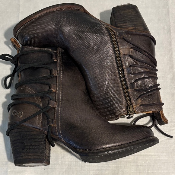 Bed Stu Dark Brown Lace-Up Boots - Picture 2 of 8